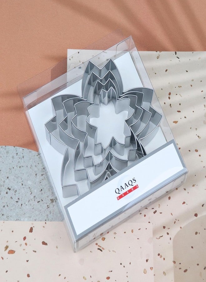 QAAQS Cherry Blossom Flower Cookie Cutter Set - 4 Piece Sakura Cookie Cutters - Stainless Steel - Image 4